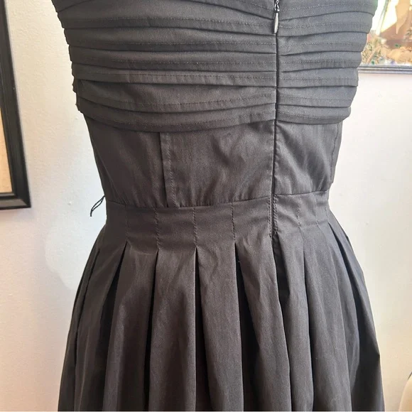 Vintage 90s Y2K does 60s Le Château Strapless Pleated Pintuck Cocktail Dress - Picture 9 of 16